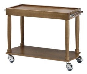 service trolley made in wood with round legs