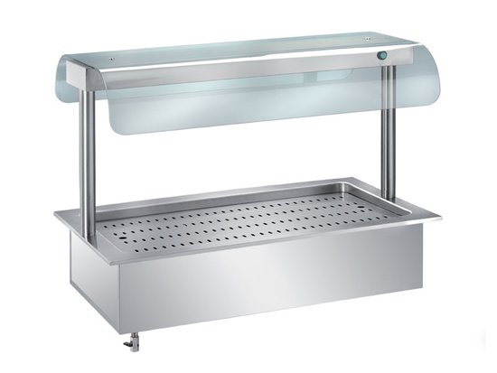 bain-marie drop-in basin h 200 with upper toughened glass