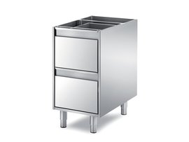 drawer unit for pizza depth 800 mm, 2 drawers