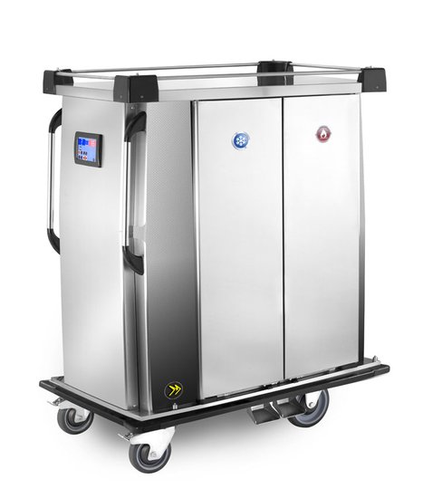 thermorefrigerated trolley with double refrigeration