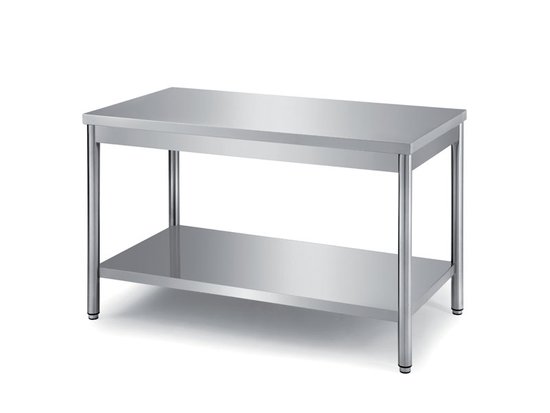 tables with round legs with undershelf depth 600