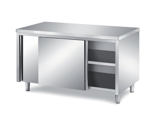 self-service cabinet table with sliding doors 800 mm deep