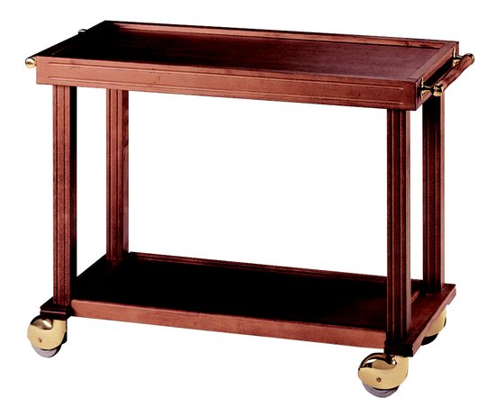 service trolley made in solid wood with 2 sheves