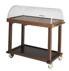 trolley for desserts, cheeses and starters with dome