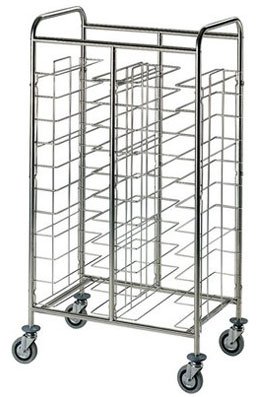 trolley for trays with universal guides