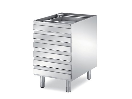 drawers unit for pizza depth 700 mm, 6-drawers