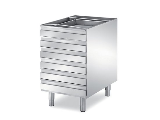 drawer unit for pizza depth 800 mm, 6 drawers