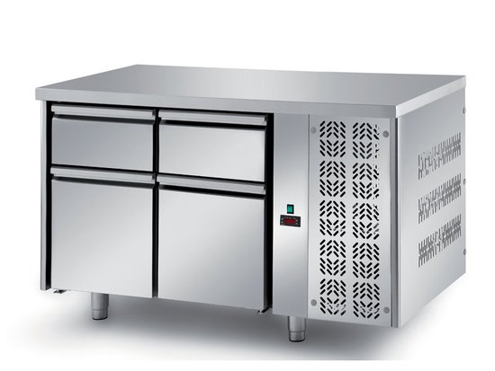 refrigerated ventilated tables with motor, 4 drawers mod. fgl5