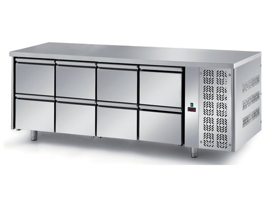 refrigerated ventilated tables with motor, 8 doors mod. fgn6