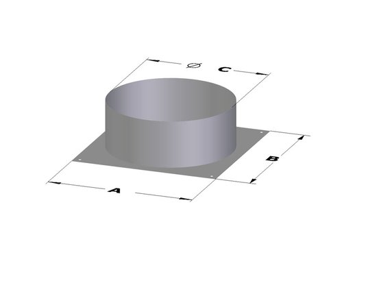 flange joint from squared to round