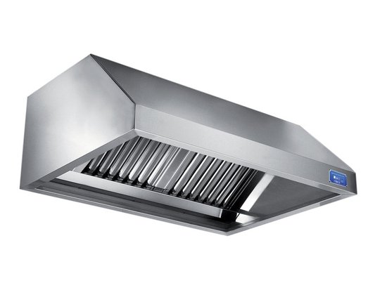 wall exhaust hood g/1000 line with motor, light and digital control