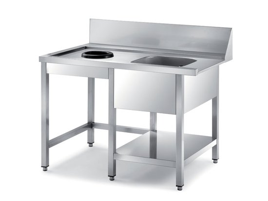 entry dishwasher tables with garbage hole