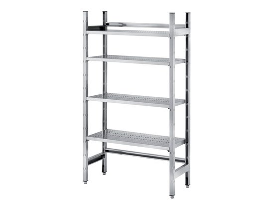 perforated shelving units with hooks