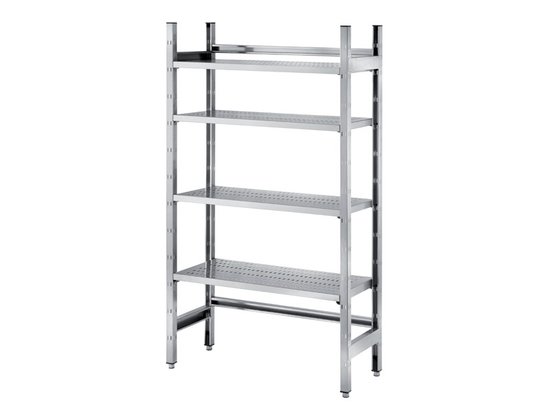 gridded shelving units with hooks