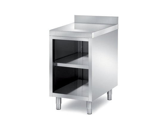 open cabinet table